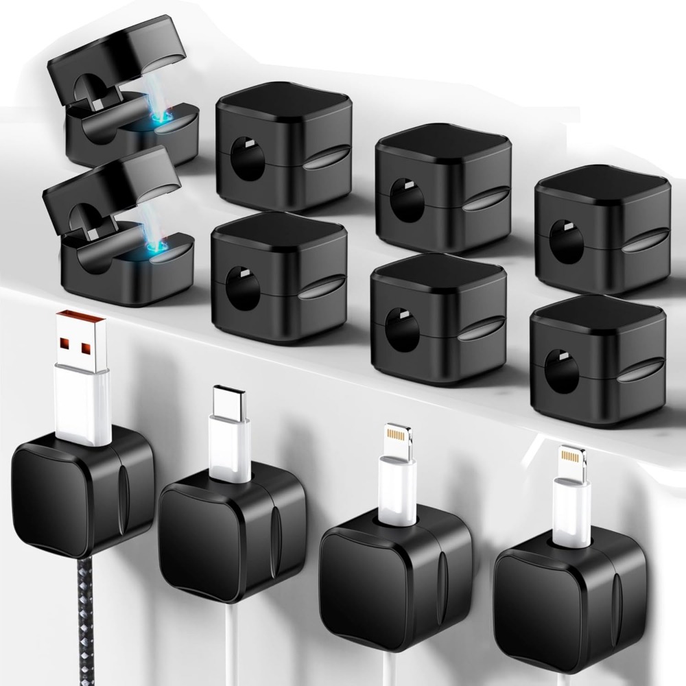 Cable Organizer Magnetic - Magnetic Cable Clips for Cord Management: