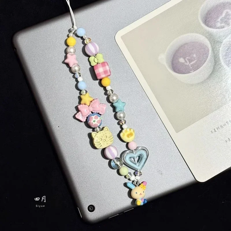Phone Accessories For Photography - Cartoon Usahana Colorful Beading Phone Charm