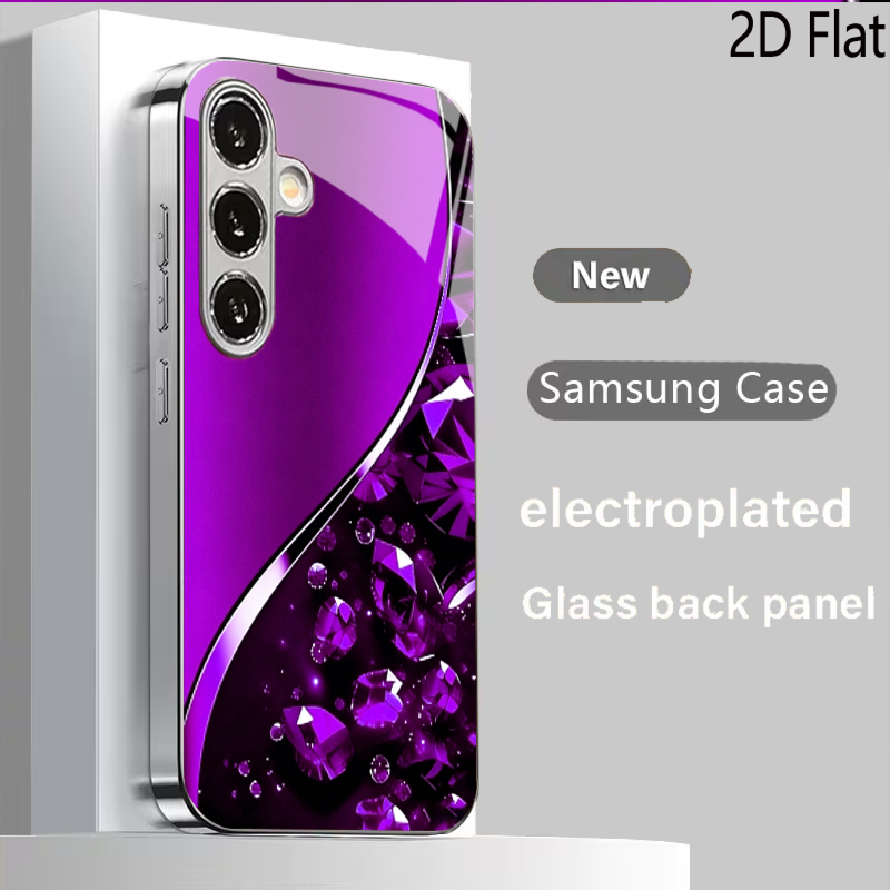 Samsung Galaxy A55 - Purple Gemstone Background for Samsung Galaxy