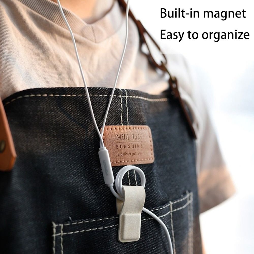 New Leather Earphone Cable Cli - огляд і ціна Cable Organizer Magnetic