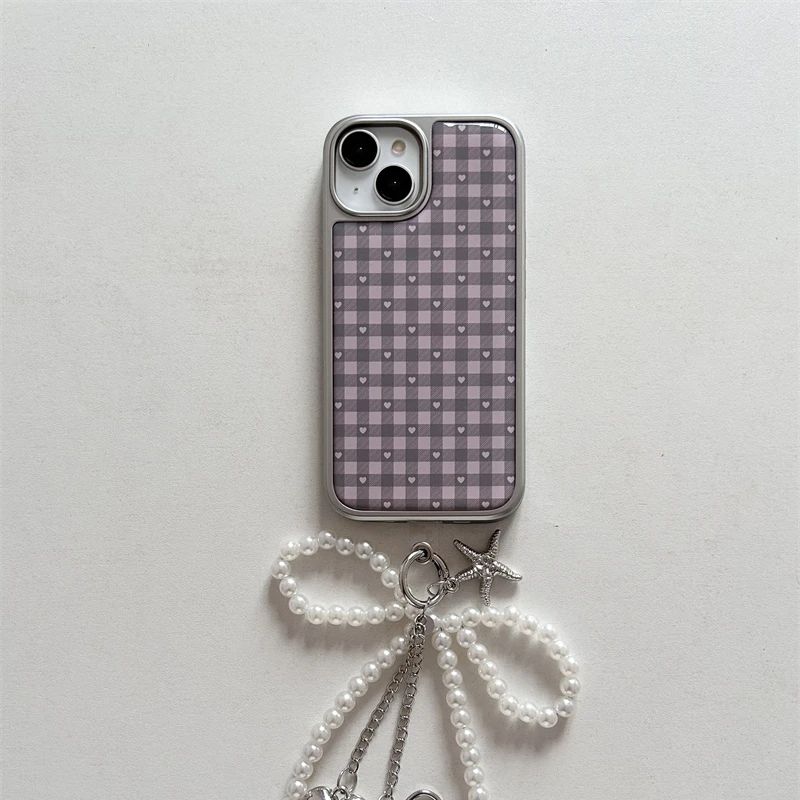 Pink Purple Heart-Shaped Check - огляд і ціна Phone Accessories For Girls