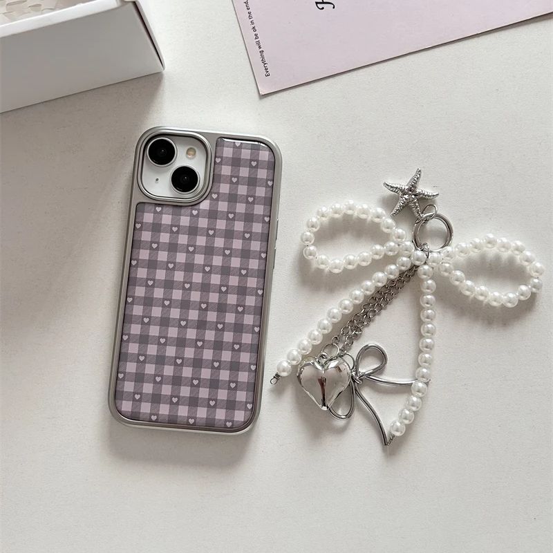 Pink Purple Heart-Shaped Check - огляд і ціна Phone Accessories For Girls