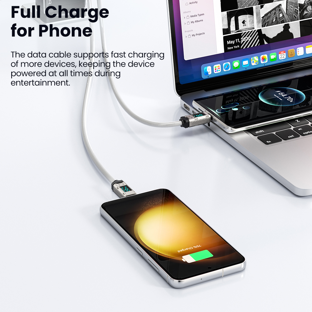 Toocki PD 66W USB C Cable 6A D - огляд і ціна Usb Data Cable