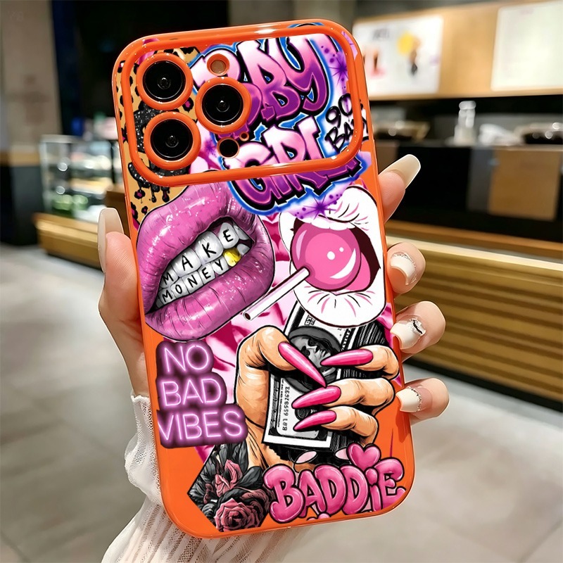 Hip Hop Pink Lips Baby Girl Gr - огляд і ціна Phone Accessories For Girls