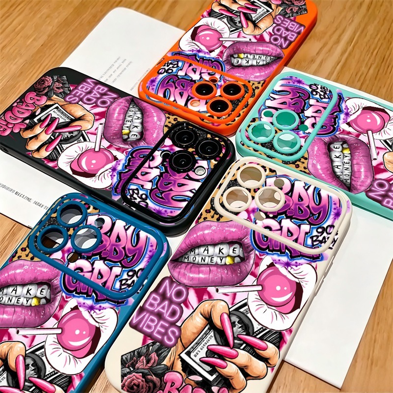 Hip Hop Pink Lips Baby Girl Gr - огляд і ціна Phone Accessories For Girls