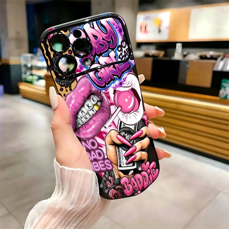 Hip Hop Pink Lips Baby Girl Gr - огляд і ціна Phone Accessories For Girls