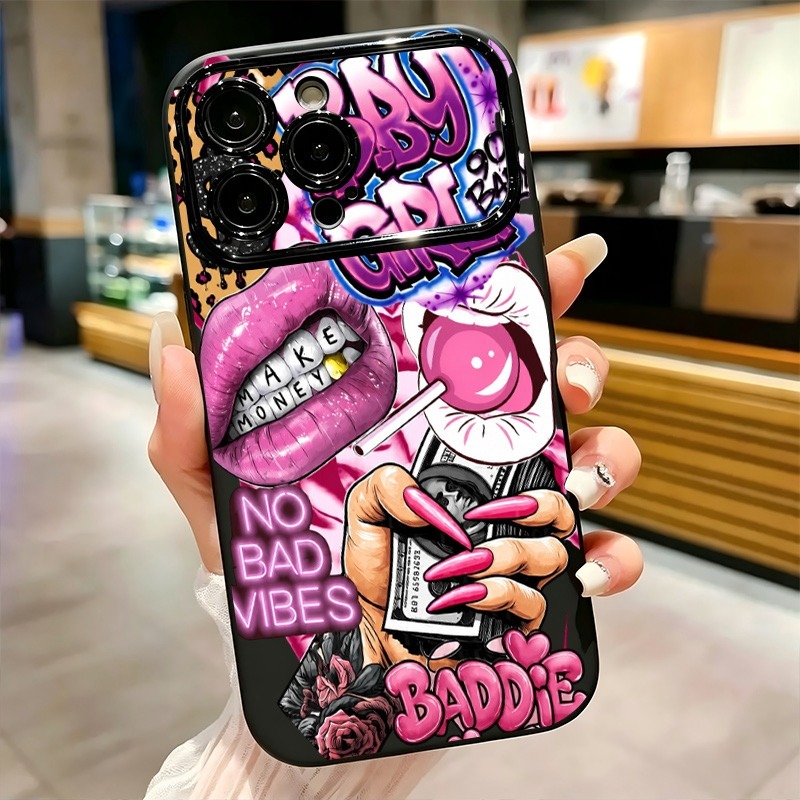 Hip Hop Pink Lips Baby Girl Gr - огляд і ціна Phone Accessories For Girls
