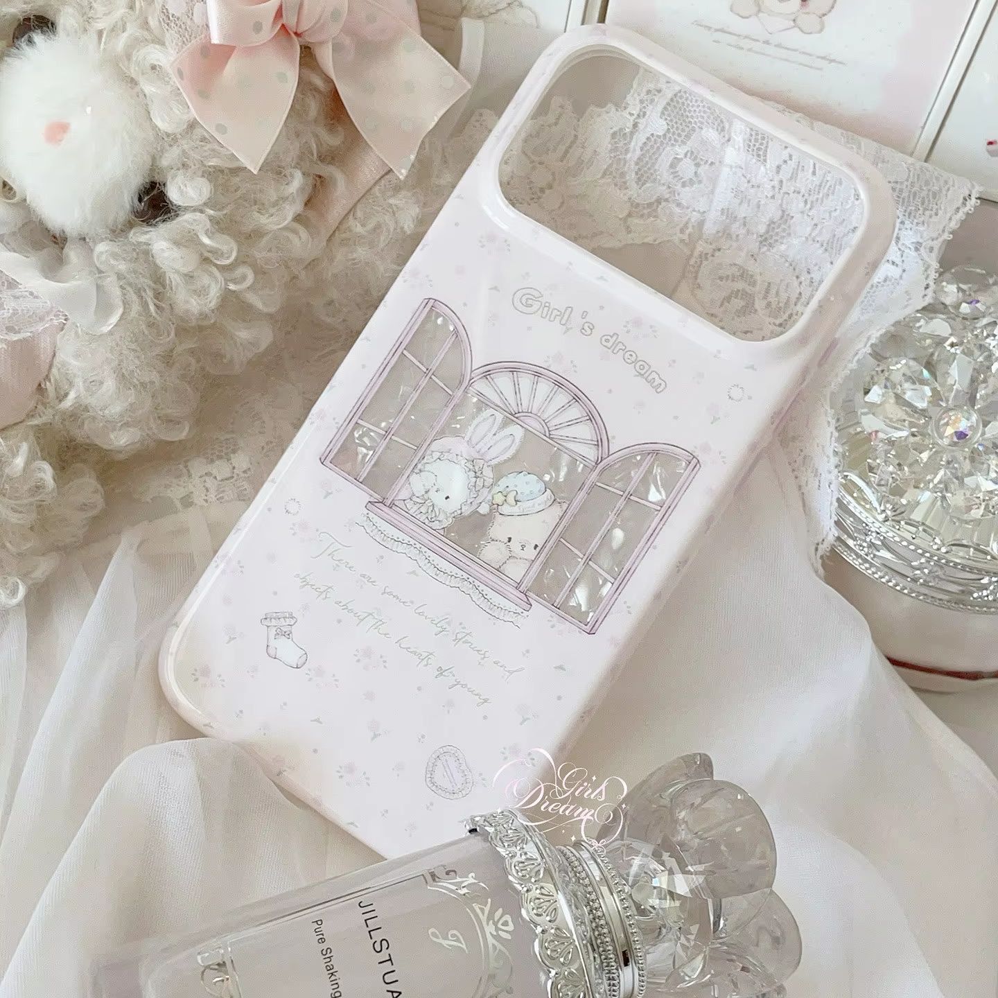 Kawaii Bunny Bear Floral Pink  - огляд і ціна Phone Accessories For Girls