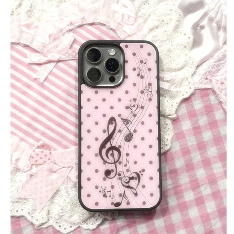 Korean ins Pink Brown Polka Do - огляд і ціна Phone Accessories For Girls