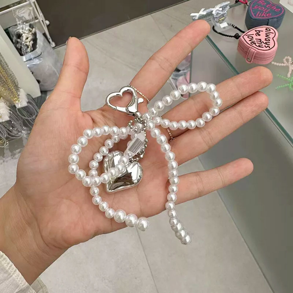 Korean Cute Bow Pearl Phone Pe - огляд і ціна Phone Accessories For Photography